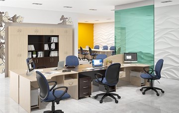 Офисный набор мебели SIMPLE с эргономичными столами и шкафом в Шахтах - предосмотр 5